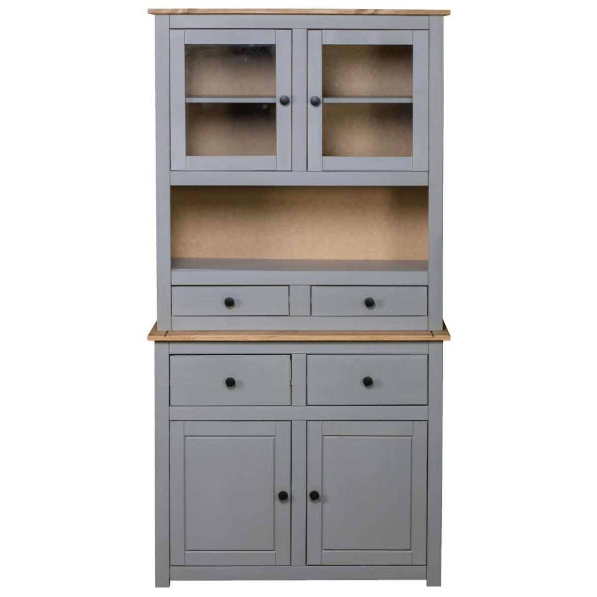 VIDAXL Buffet haut Gris 93x40,5x180 cm Pin Gamme Panama