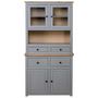 Voir la diapositive 3 : VIDAXL Buffet haut Gris 93x40,5x180 cm Pin Gamme Panama