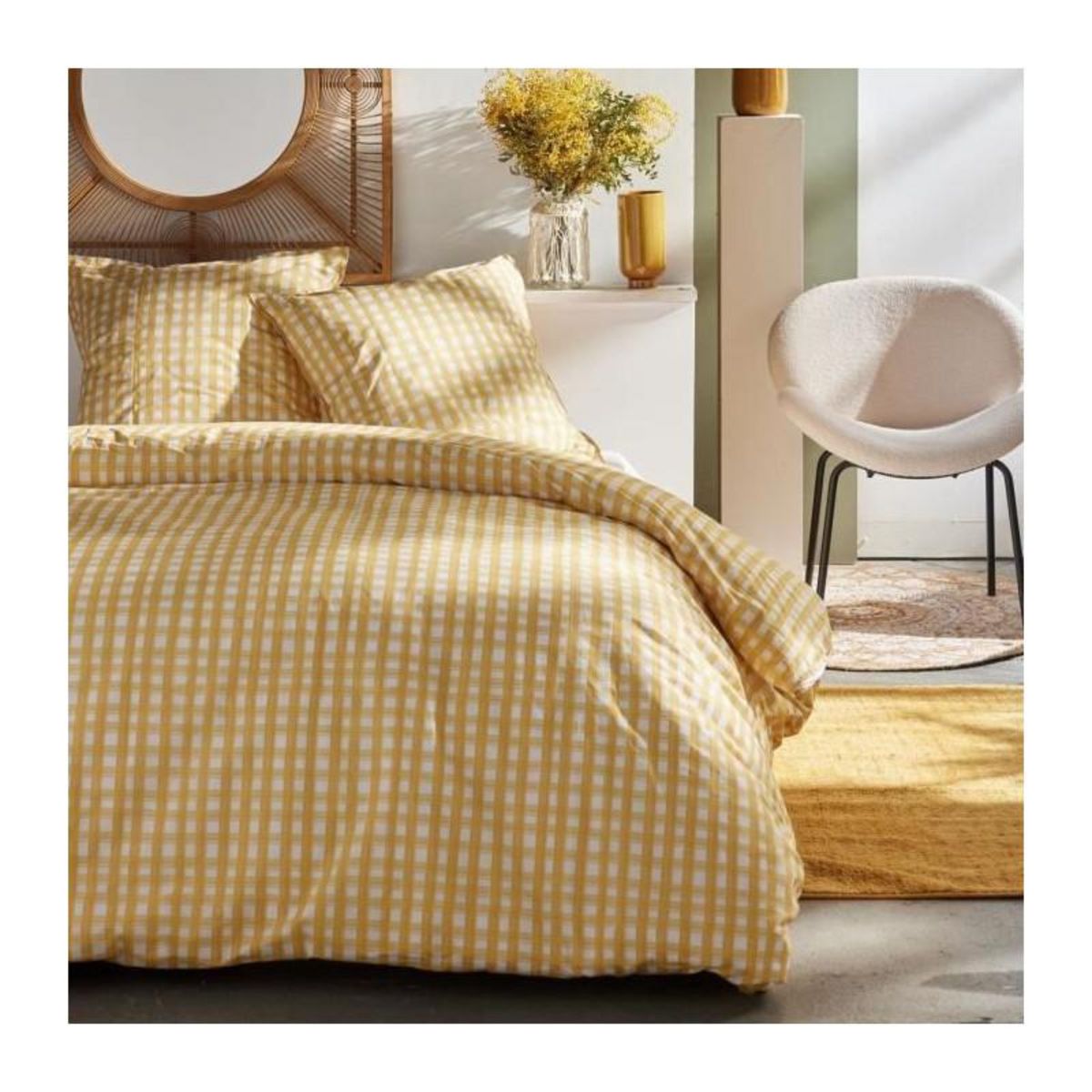 Today Parure de couette - TODAY - Sunshine 17.26 - 240x260cm - 2 personnes - Imprimée - Coton 57 fils