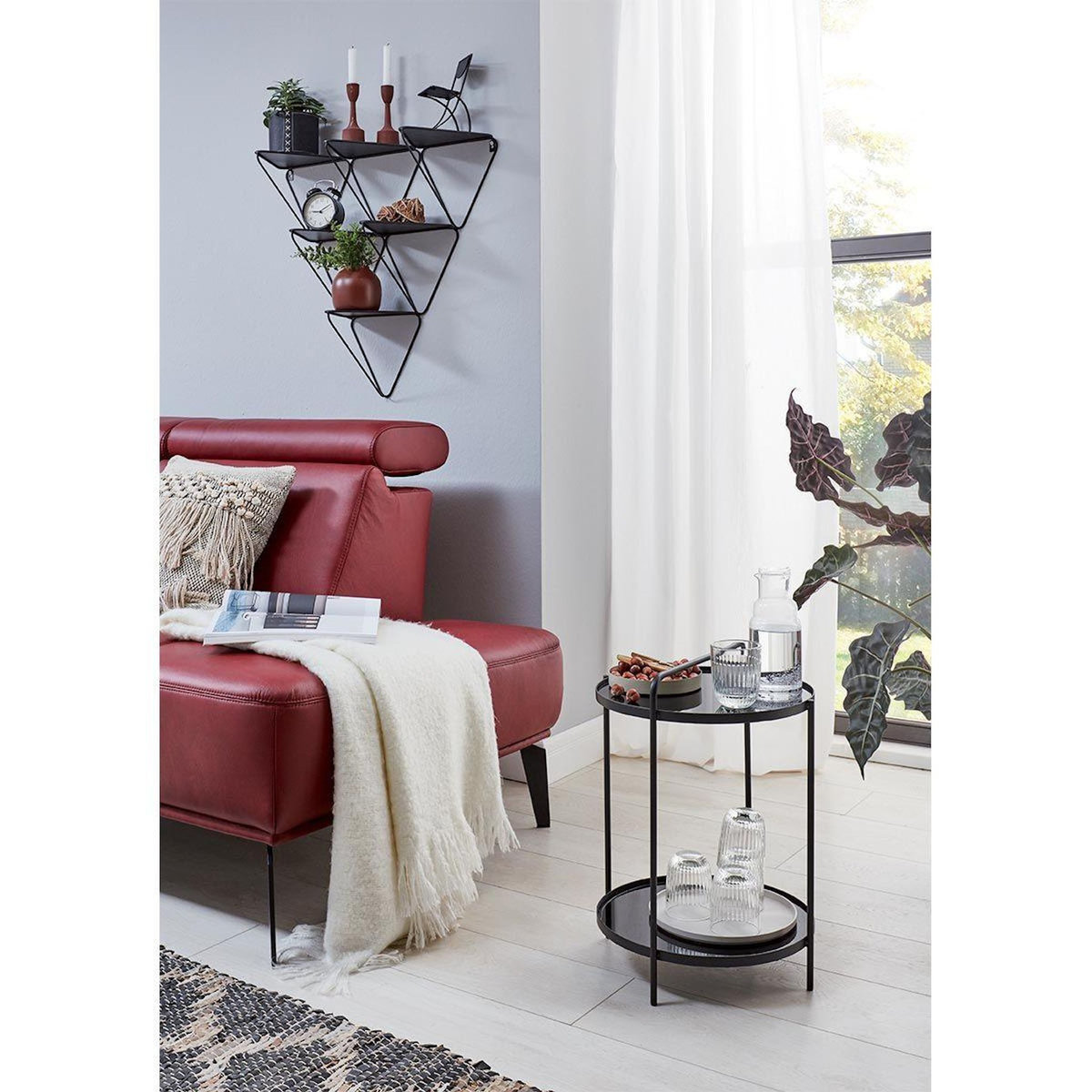 Paris Prix Table d'Appoint Ronde Design  Zeko  51cm Noir