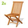 Voir la diapositive 1 : CONCEPT USINE Lot de 2 chaises pliantes jardin teck massif brut TECK