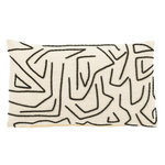 Paris Prix Coussin Déco en Coton  Courbes  35x60cm Blanc