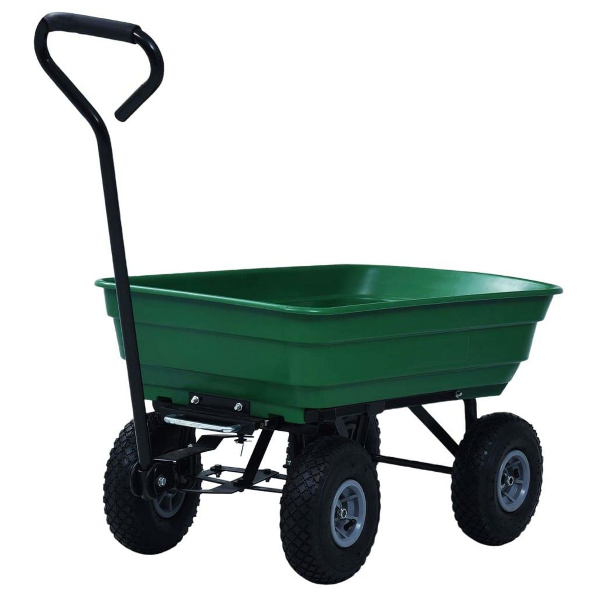 VIDAXL Chariot a main de jardin 300 kg 75 L Vert