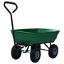 Voir la diapositive 2 : VIDAXL Chariot a main de jardin 300 kg 75 L Vert