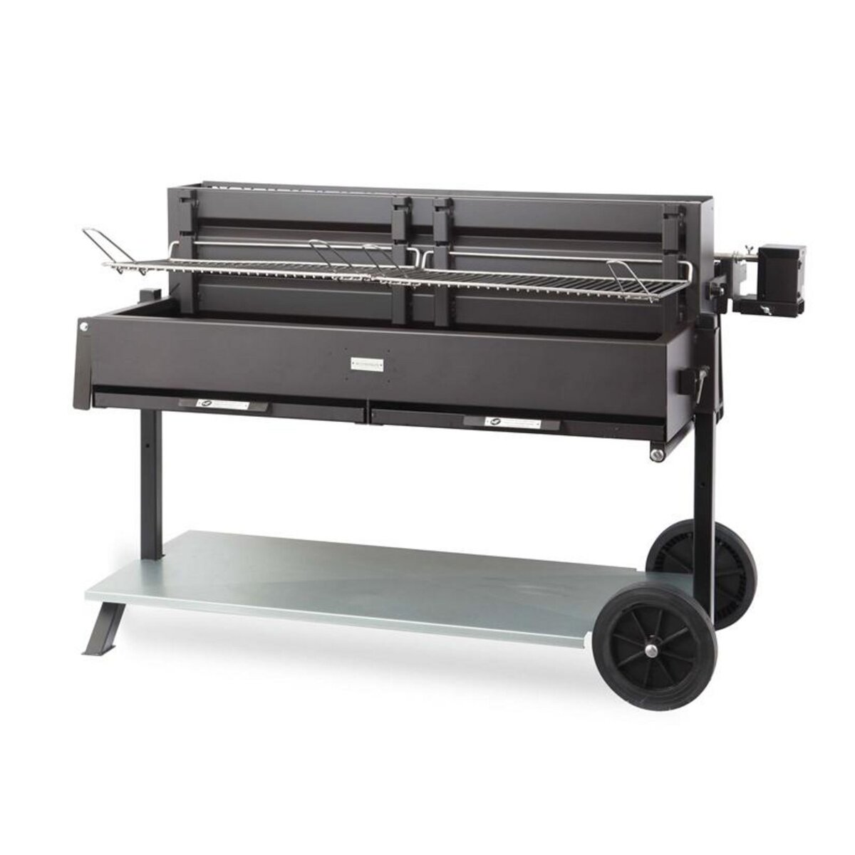 Le marquier Barbecue Charbon + Chariot Exception Mechoui 120 x 32 cm - Noir