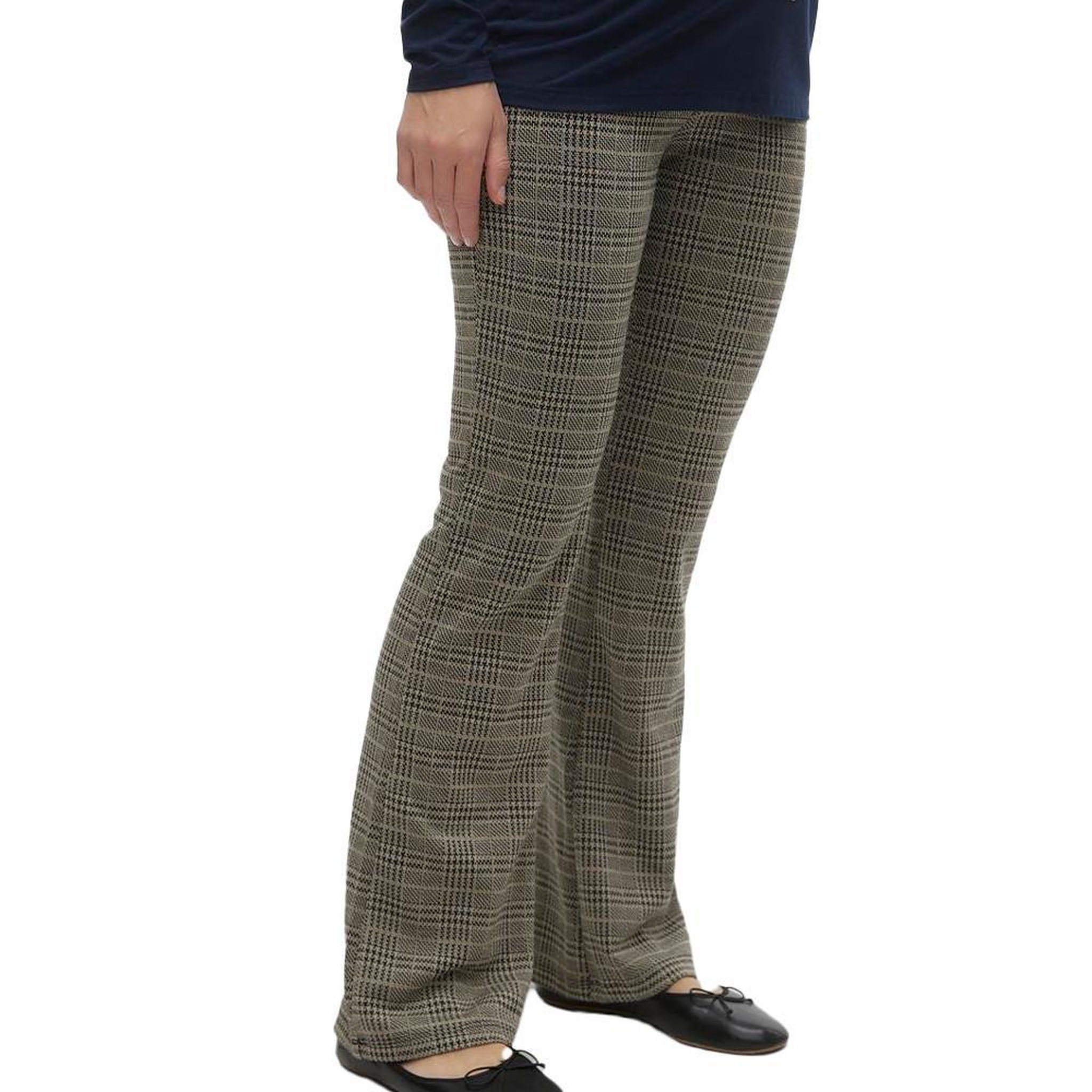 MAMALICIOUS Pantalon  à Carreaux Femme Mamalicious Nabi. Coloris disponibles : Gris