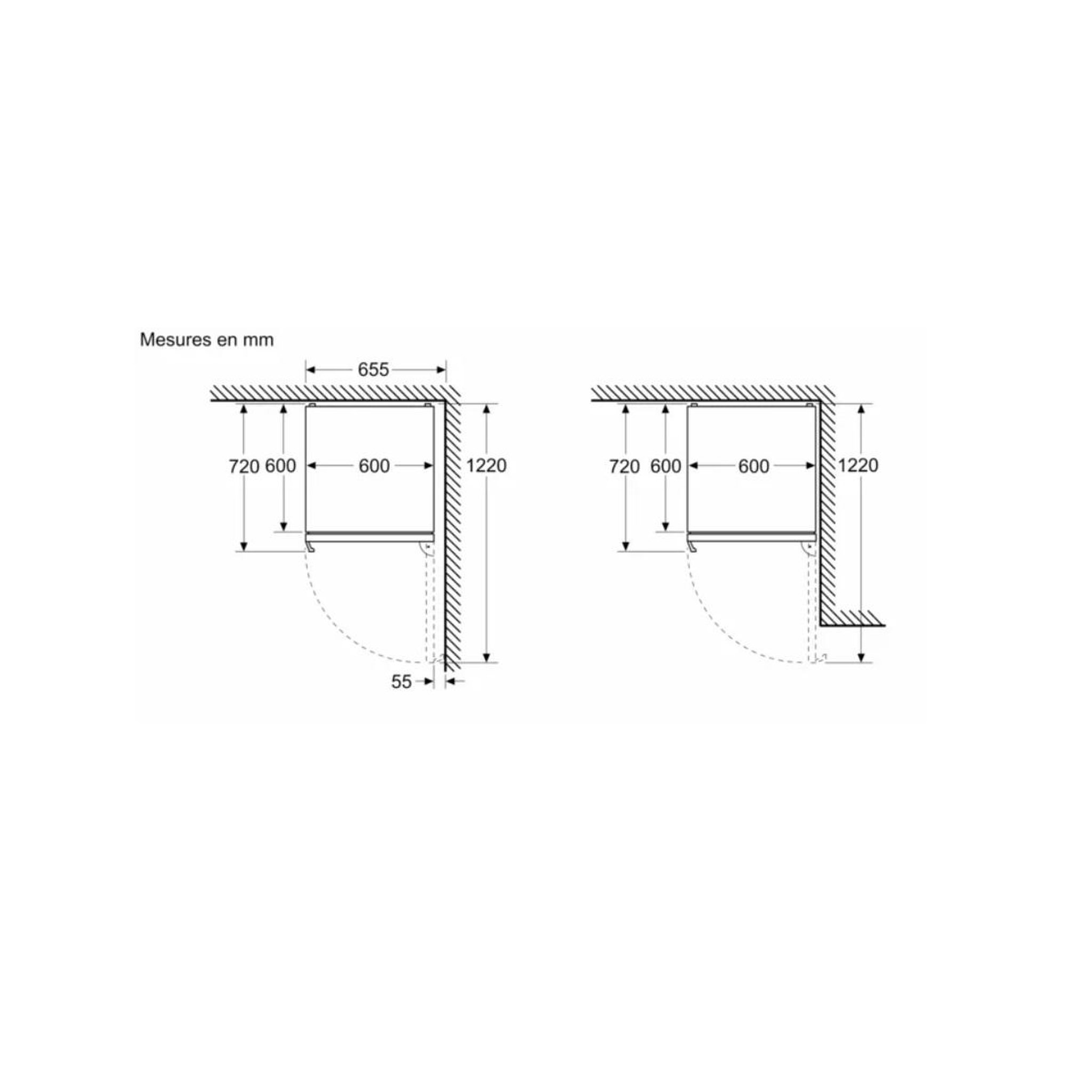 Voir la diapositive 6 : BOSCH Réfigérateur combiné 55cm 260l no frost acier brossé noir - kgn36vxct