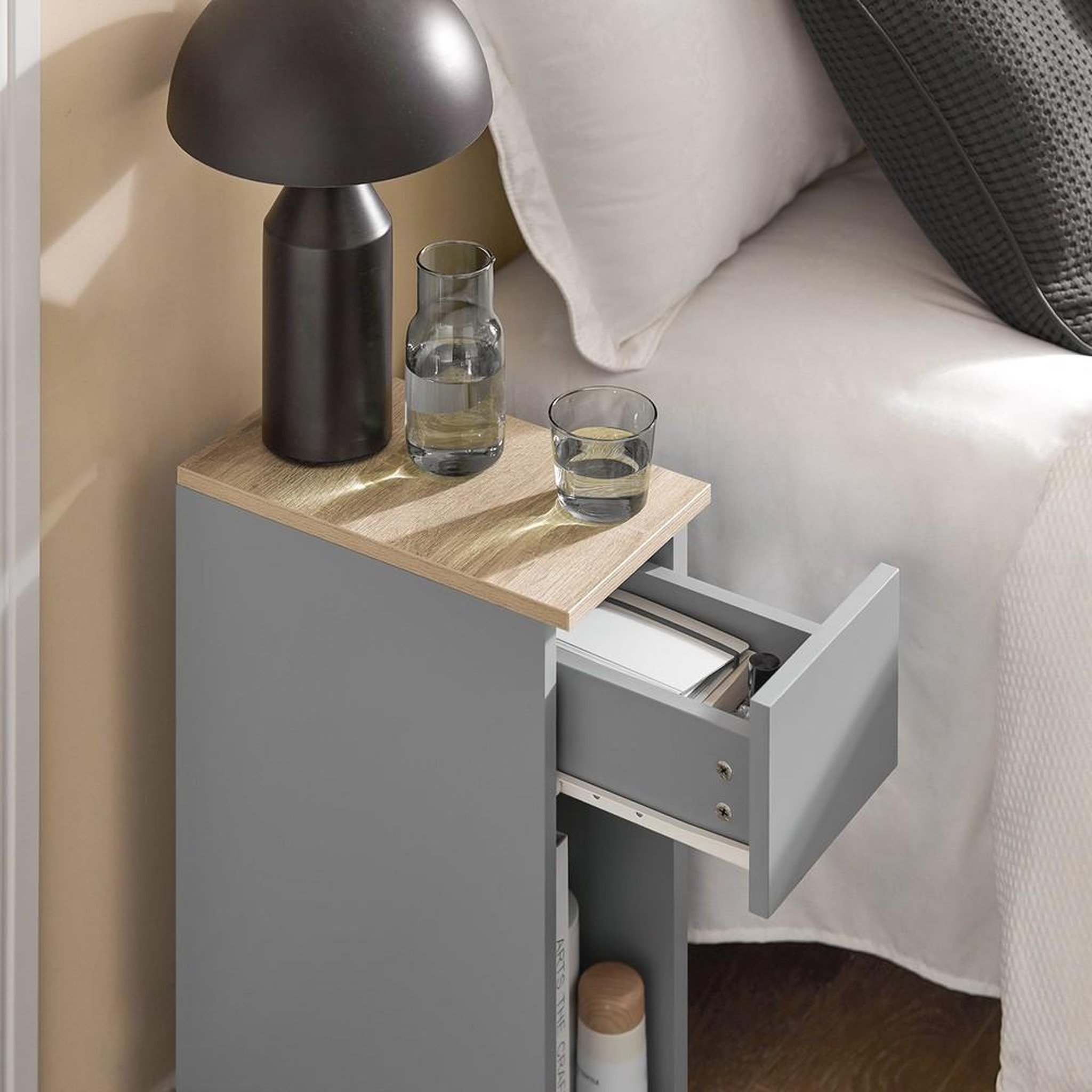 Voir la diapositive 5 : SOBUY SoBuy - Lot De 2 Tables De Chevet à 1 tiroir - Minimaliste - FBT111X2