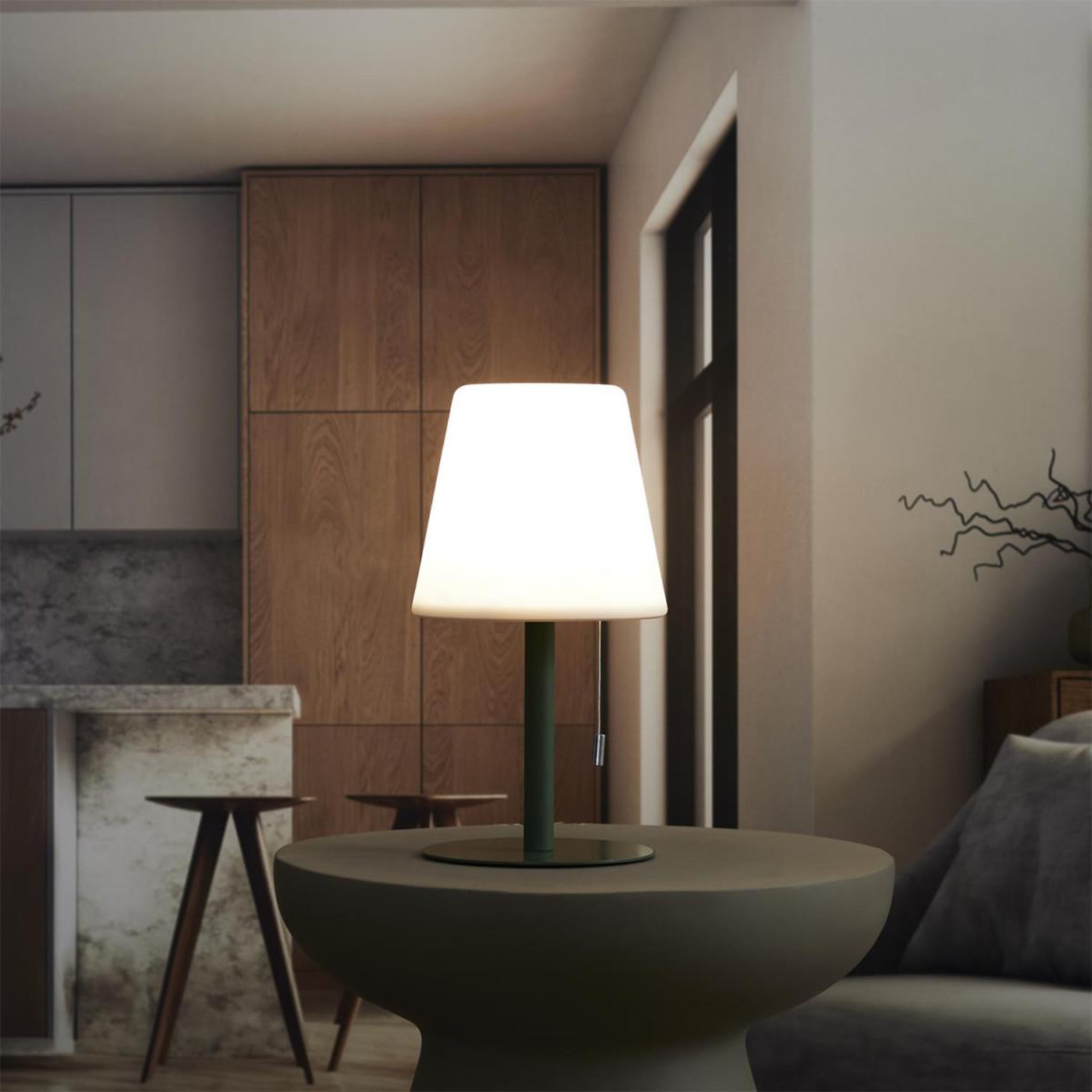 Voir la diapositive 6 : The Home Deco Factory Lampe à poser intérieur & extérieur  led  30cm vert