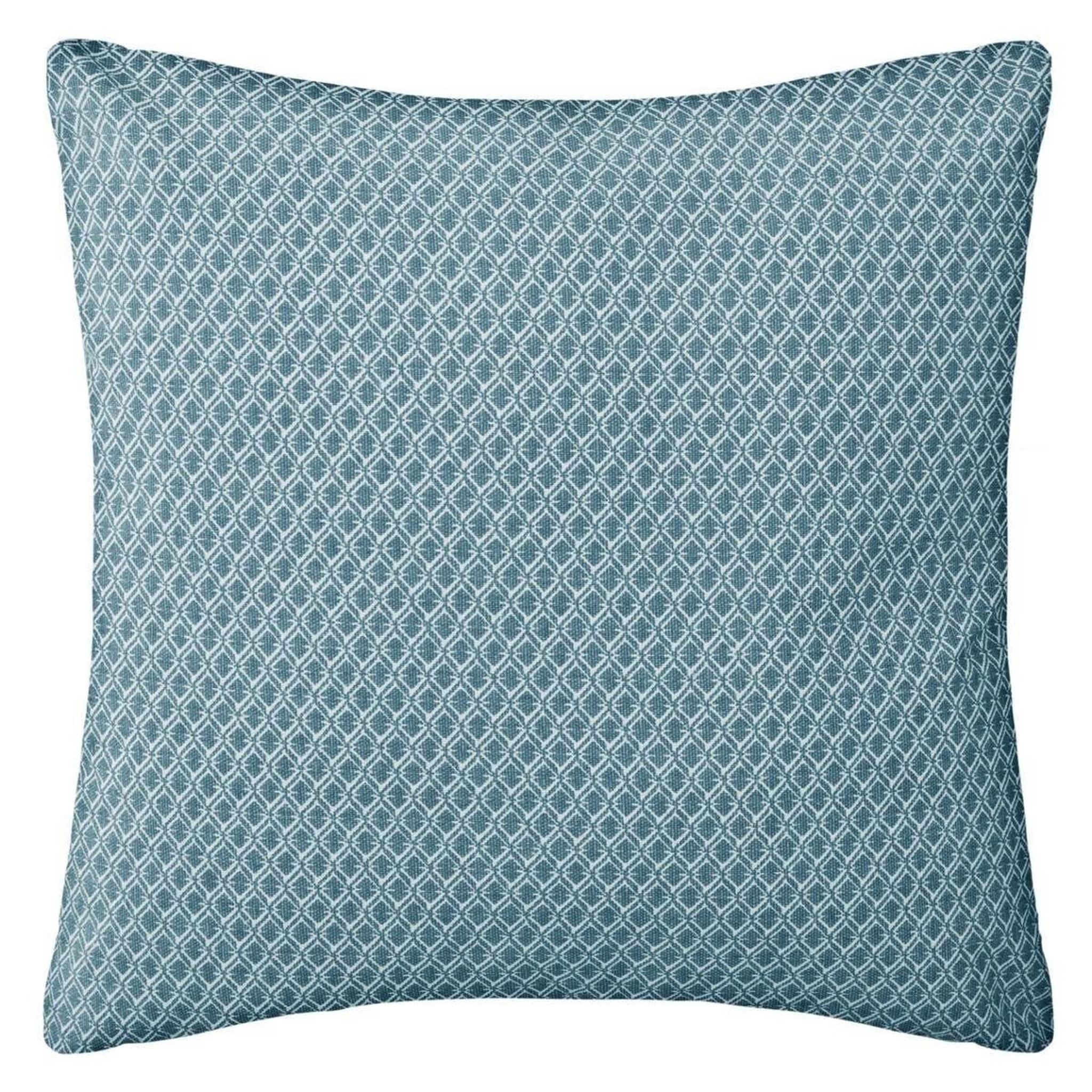 ATMOSPHERA Coussin déco déhoussable  otto  38x38cm bleu canard