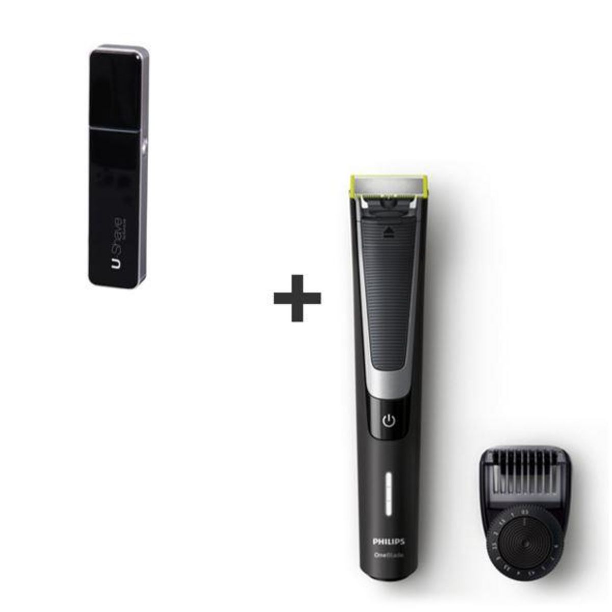 PHILIPS Rasoir masculin QP6510/20 OneBlade Pro + Tondeuse Nez et oreilles U Shave 700229