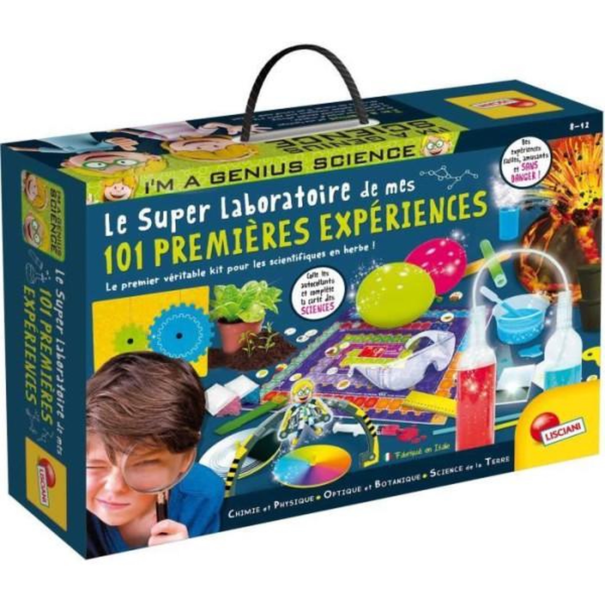 LISCIANI GIOCHI Le super laboratoire de mes 101 premieres expériences - Kit Scientifique - I'M A GENIUS