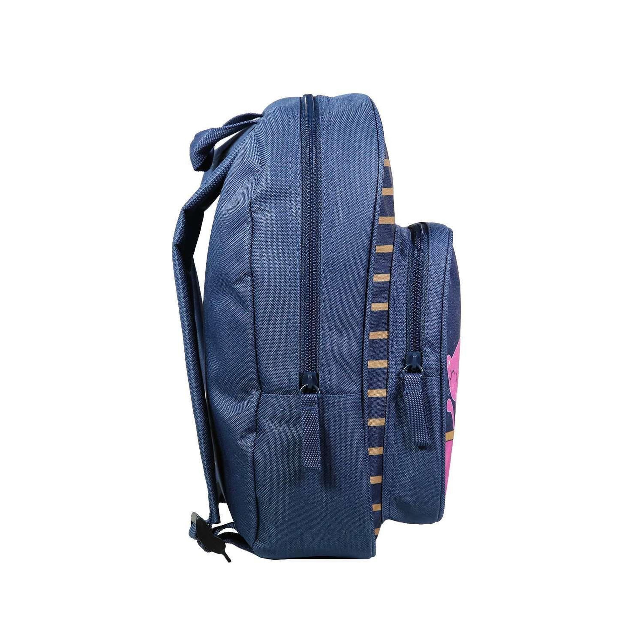 Voir la diapositive 3 : Bagtrotter BAGTROTTER Sac à dos 31 cm avec poche maternelle Lili Lou Chat Bleu
