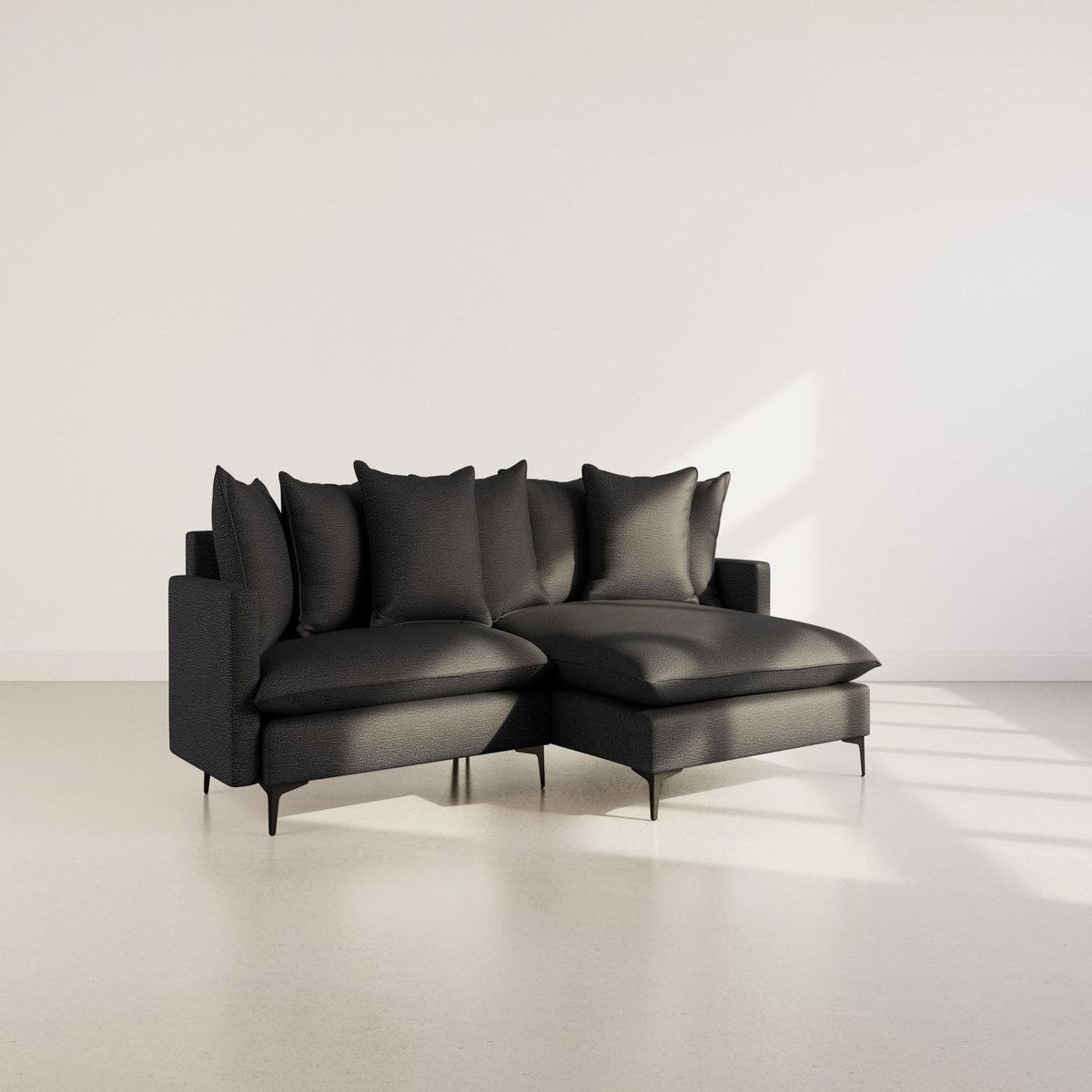 LISA DESIGN Madison - canapé d'angle réversible 4 places en tissu texturé