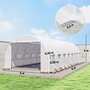 Voir la diapositive 3 : OUTSUNNY Serre tunnel 24m² dim. 8L x 3l x 2H m - 16 fenêtres, porte zippée - acier galvanisé PE haute densité blanc