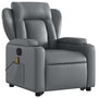 Voir la diapositive 4 : VIDAXL Fauteuil inclinable de massage electrique gris similicuir