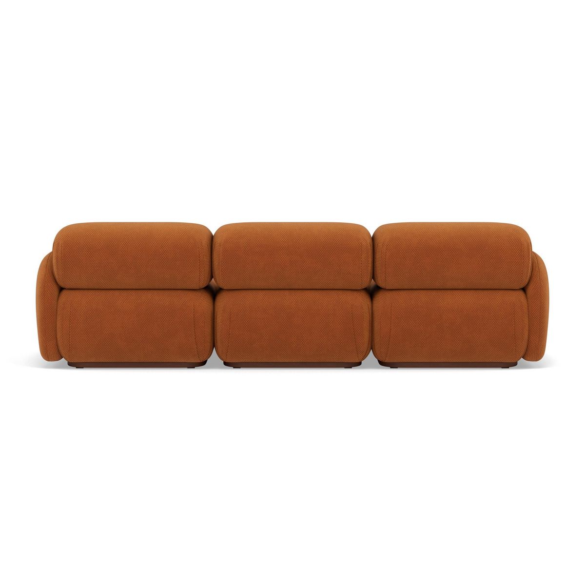 LISA DESIGN Penelope - canapé droit modulable 3 places en velours texturé