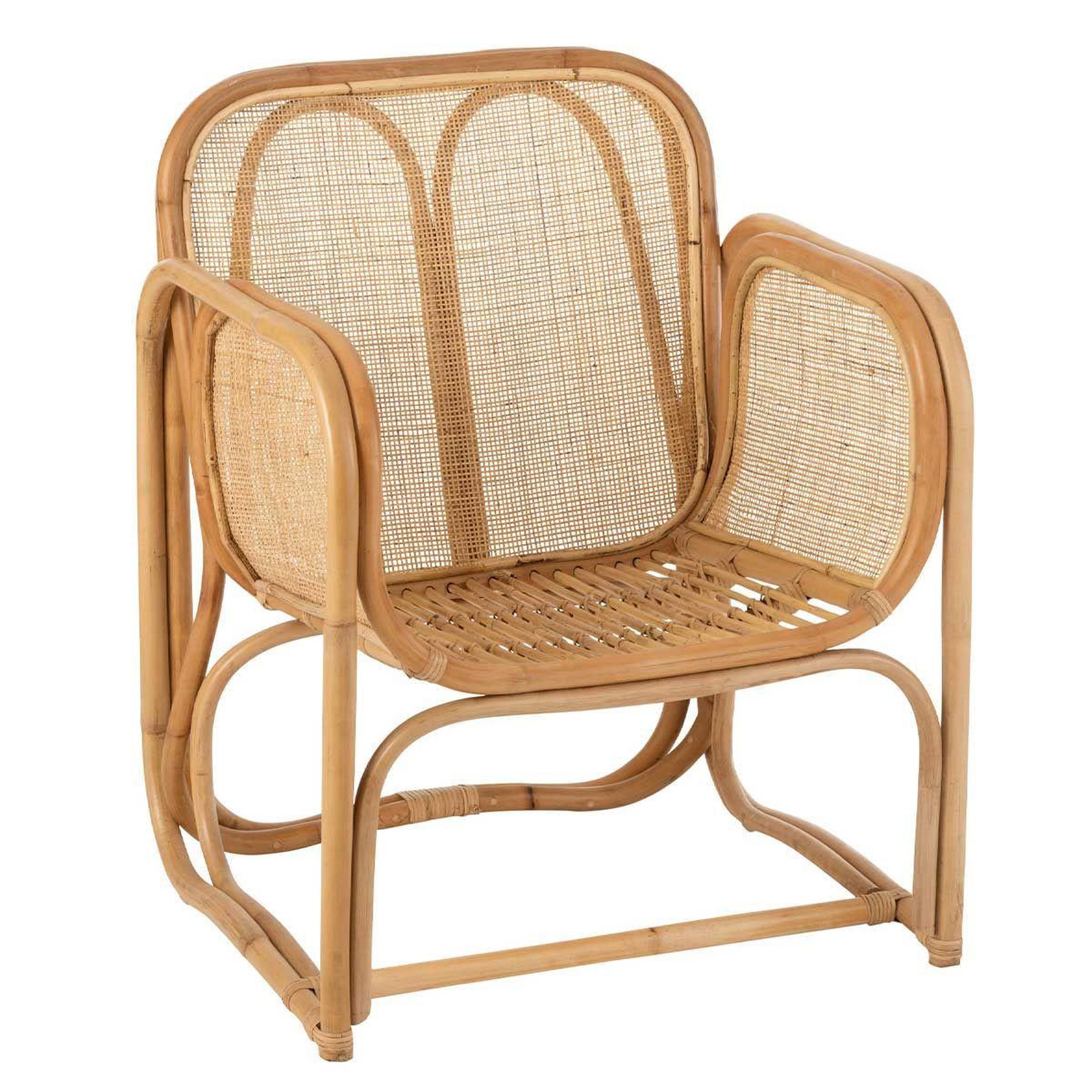 Voir la diapositive 5 : J-LINE Fauteuil Design en Rotin  Casablanca  65cm Naturel