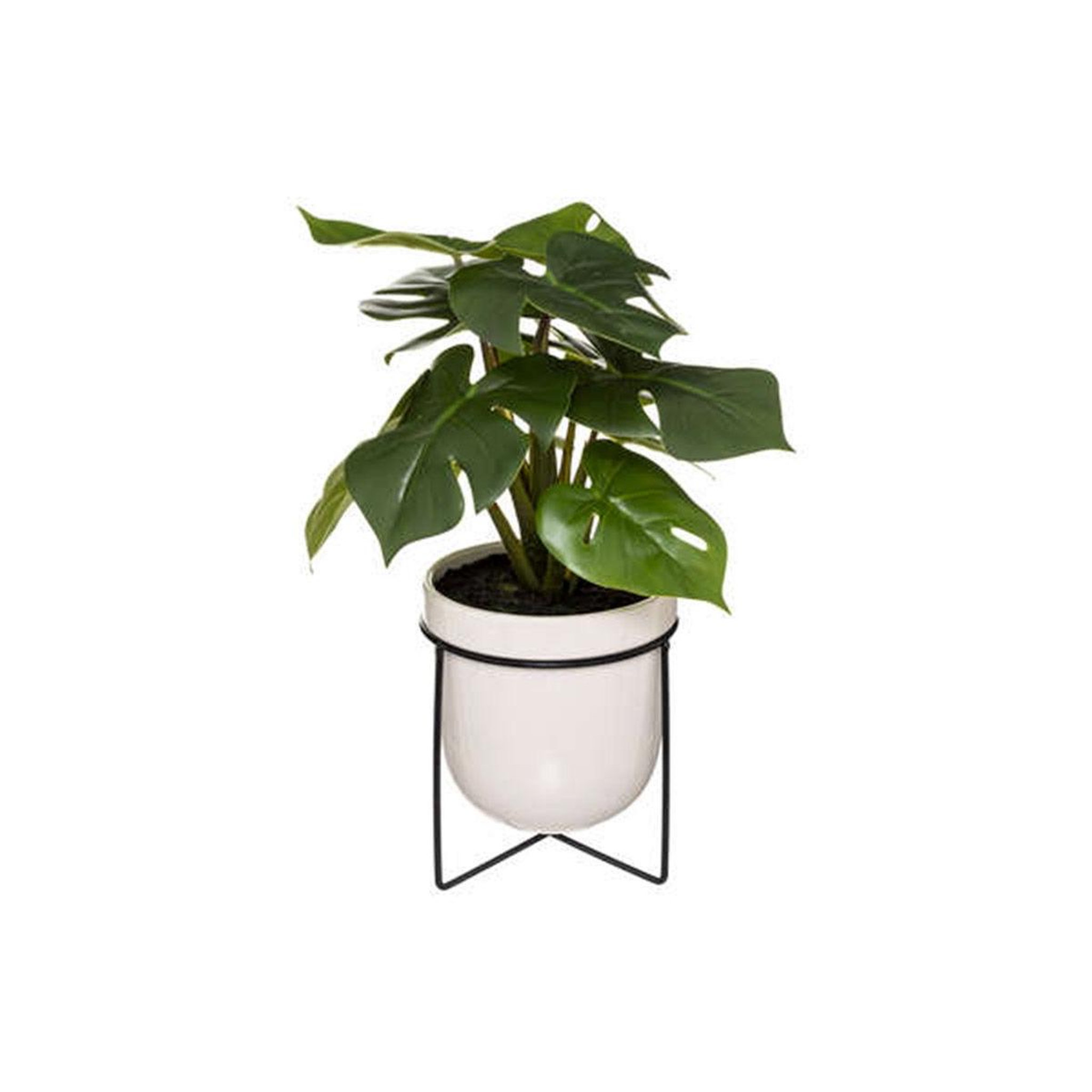 Voir la diapositive 1 : ATMOSPHERA Plante Artificielle sur Pied  Monstera  33cm Vert