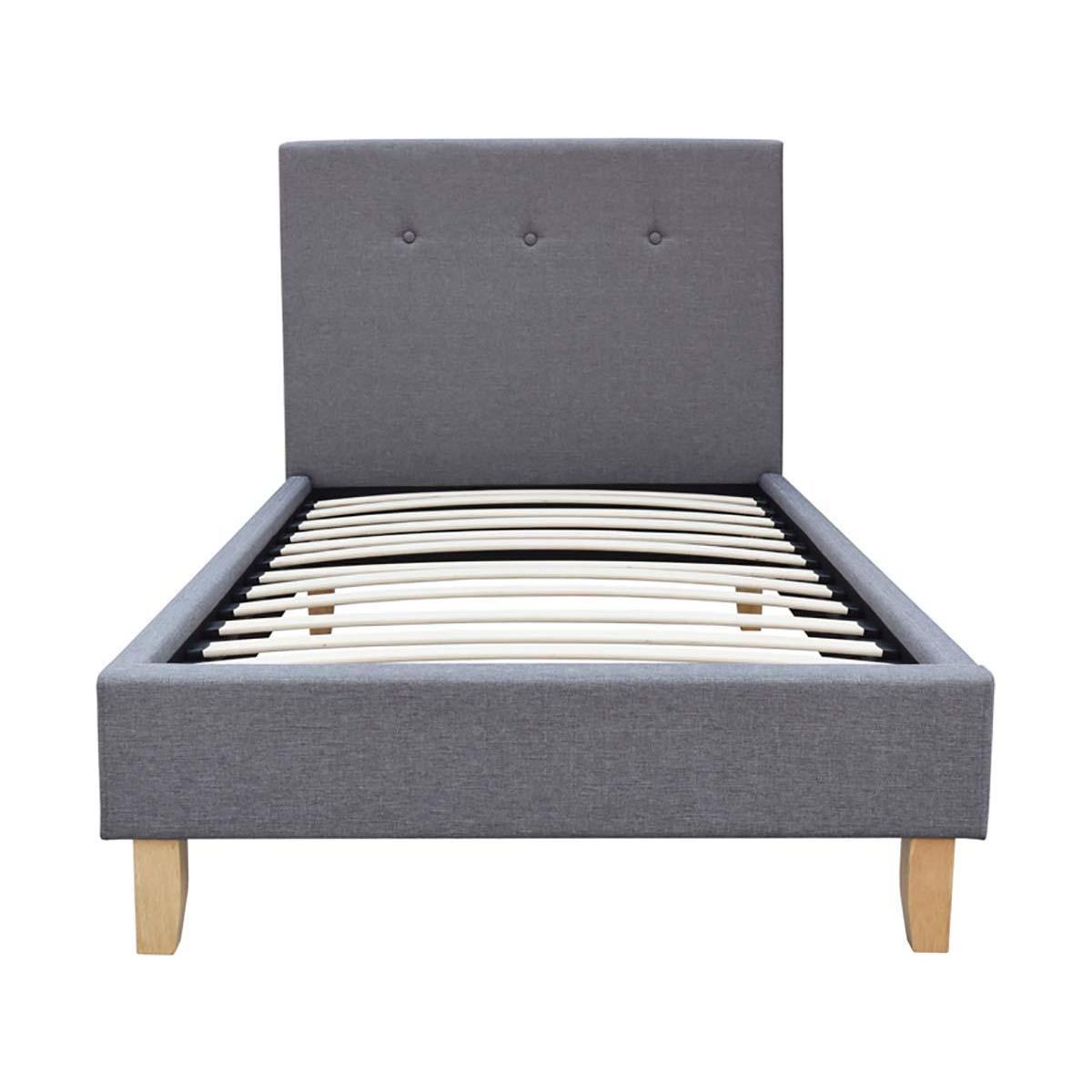 Habitat et Jardin Lit  Elise  - 90 x 190 cm - Gris