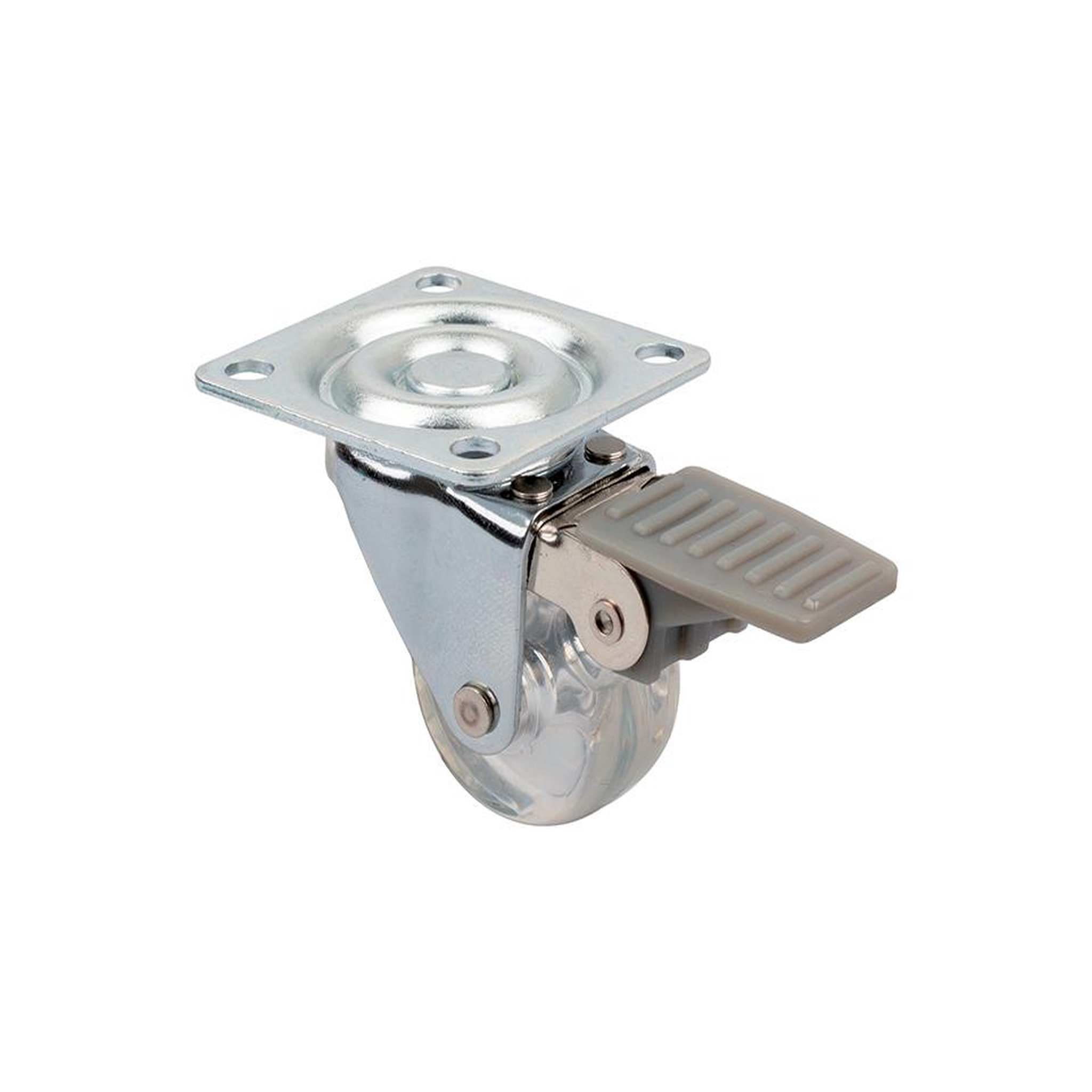 CENTRALE BRICO Roulette de meuble top-e o 35mm transparent avec frein