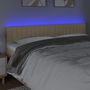 Voir la diapositive 3 : VIDAXL Tete de lit a LED Creme 200x5x78/88 cm Tissu