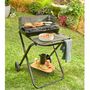 Voir la diapositive 2 : GARDENSTAR Barbecue charbon de bois pliable en acier 60,5x82x70 cm