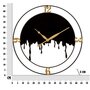 Voir la diapositive 6 : Paris Prix Horloge Murale en Métal  Splash  66cm Noir