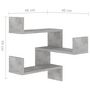 Voir la diapositive 6 : VIDAXL Etagere murale d'angle Gris beton 40x40x50 cm Bois d'ingenierie