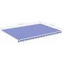 Voir la diapositive 6 : VIDAXL Tissu de remplacement pour auvent Bleu et blanc 5x3,5 m