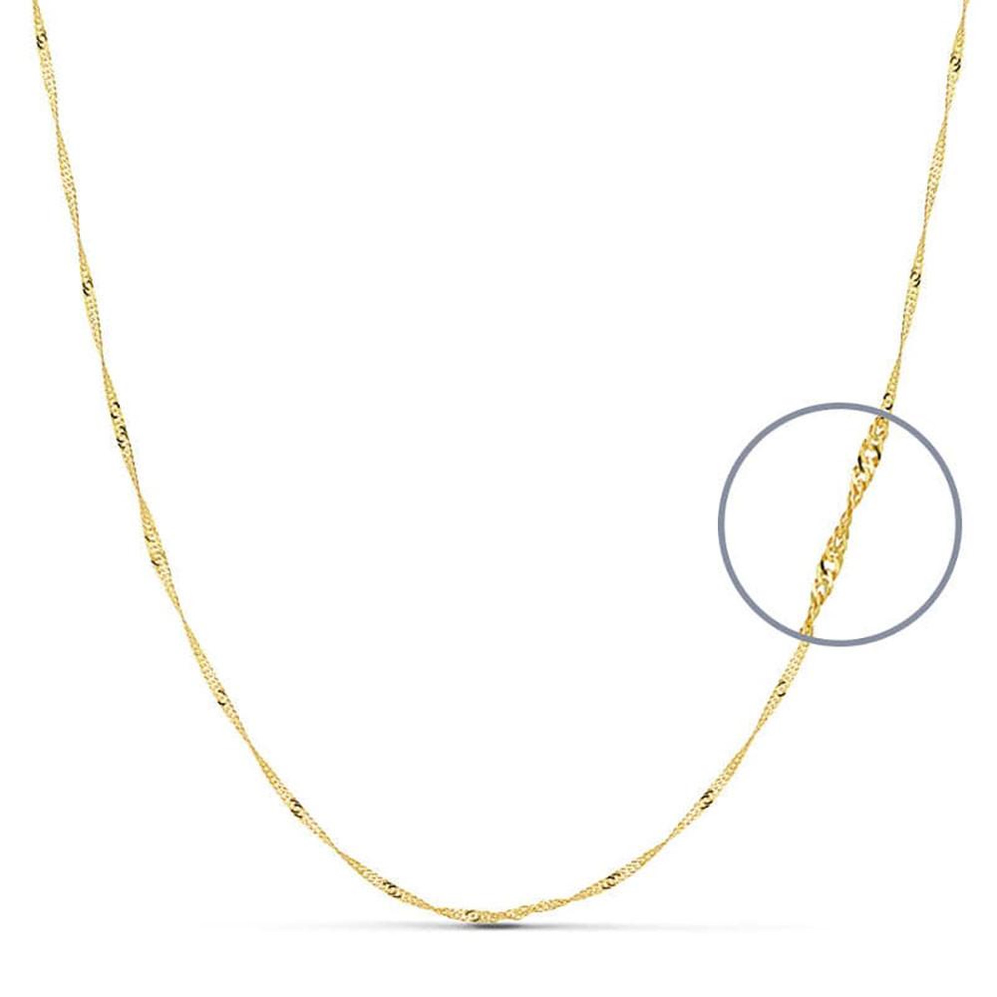 Voir la diapositive 2 : L'ATELIER D'AZUR Chaine Singapour Or Jaune - Femme 45cm