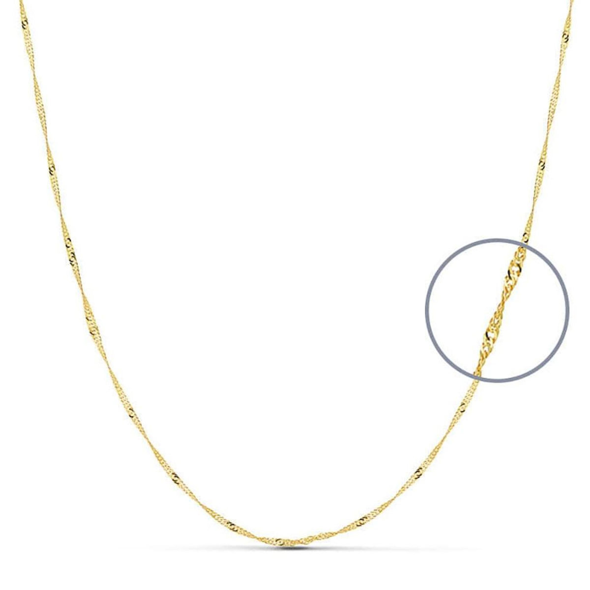 L'ATELIER D'AZUR Chaine Singapour Or Jaune - Femme 45cm