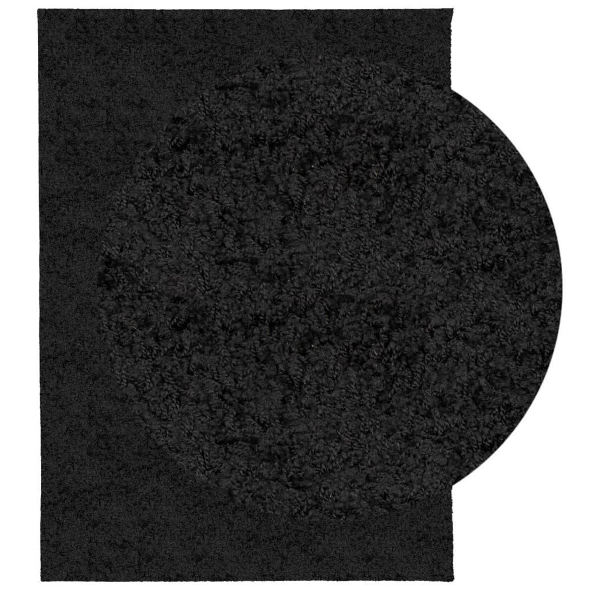 VIDAXL Tapis shaggy PAMPLONA poils longs moderne noir 140x200 cm