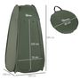 Voir la diapositive 3 : OUTSUNNY Tente de douche pliable pop-up automatique instantanée cabinet de changement camping polyester vert
