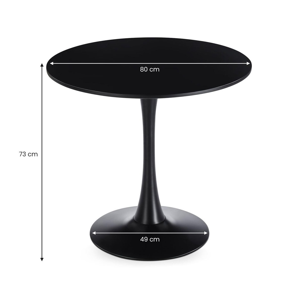 IDIMEX Table à manger ronde LOIRE Ø 80 cm