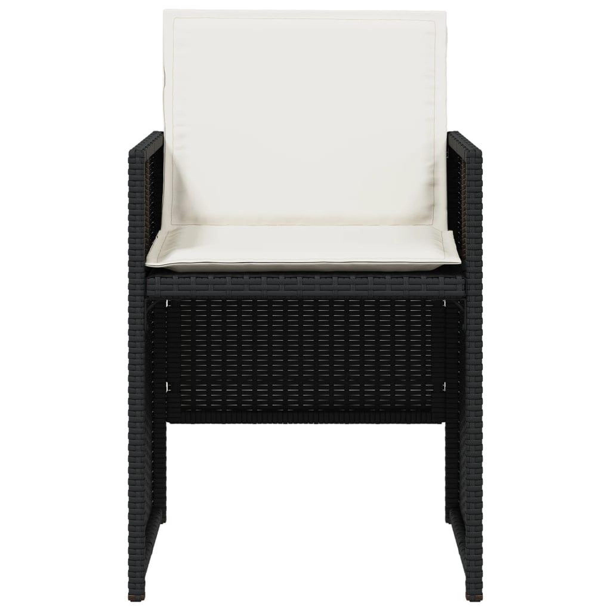 Voir la diapositive 5 : VIDAXL Ensemble a manger de jardin coussins 5pcs Noir Resine tressee