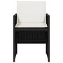Voir la diapositive 5 : VIDAXL Ensemble a manger de jardin coussins 5pcs Noir Resine tressee