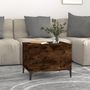 Voir la diapositive 3 : VIDAXL Table basse Chene fume 60x44,5x45 cm Bois d'ingenierie