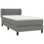Voir la diapositive 3 : VIDAXL Sommier a lattes de lit avec matelas Gris fonce 80x200 cm Tissu