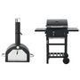 Voir la diapositive 1 : VIDAXL Four a pizza et barbecue d'exterieur 3 en 1 Noir