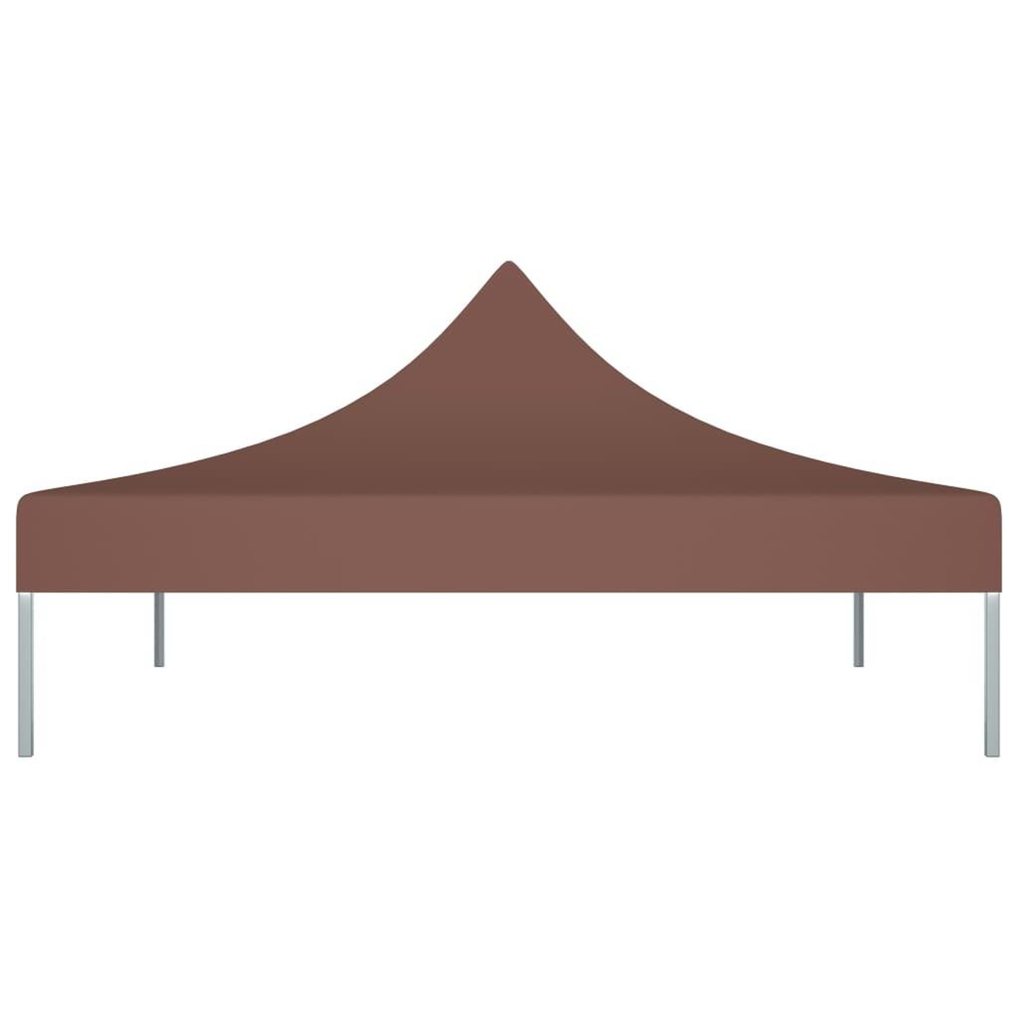 Voir la diapositive 4 : VIDAXL Toit de tente de reception 2x2 m Marron 270 g/m^2