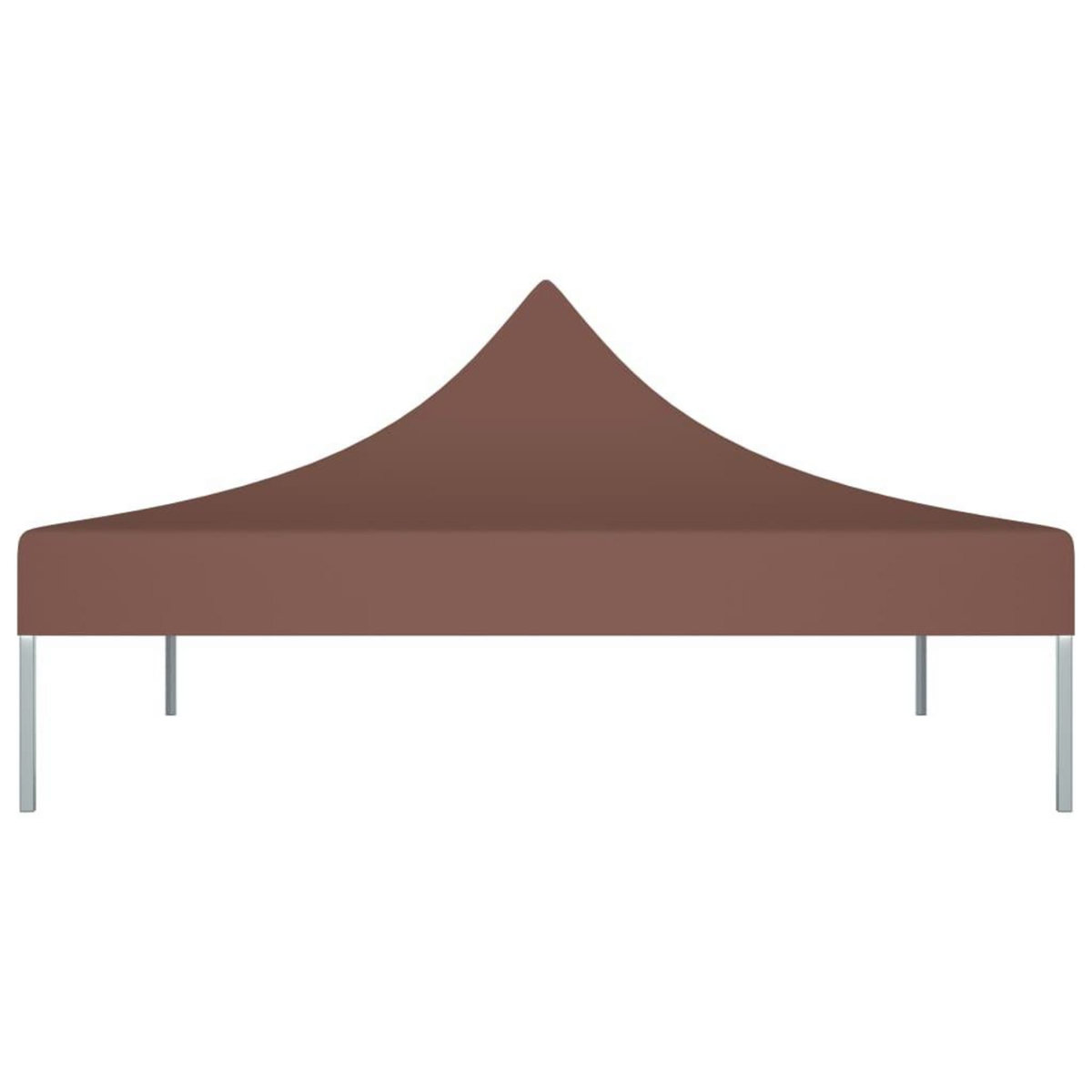 VIDAXL Toit de tente de reception 2x2 m Marron 270 g/m^2