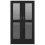 VIDAXL Armoire a vitrine Noir 82,5x30,5x150 cm Agglomere
