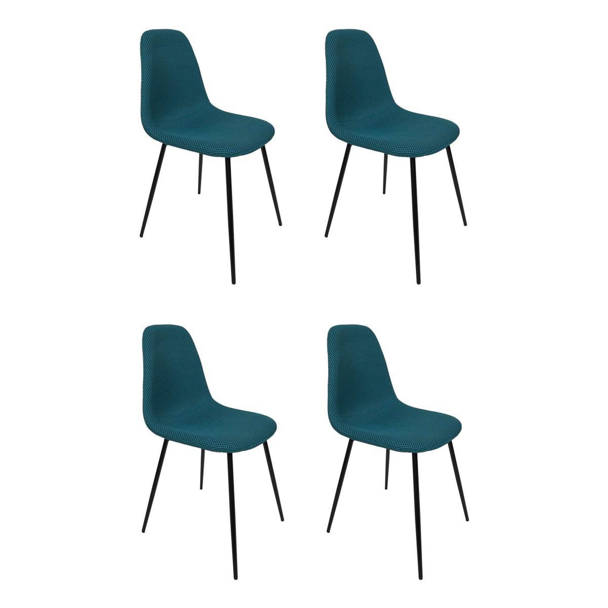 The Home Deco Factory Lot de 4 chaises  atome  86cm bleu