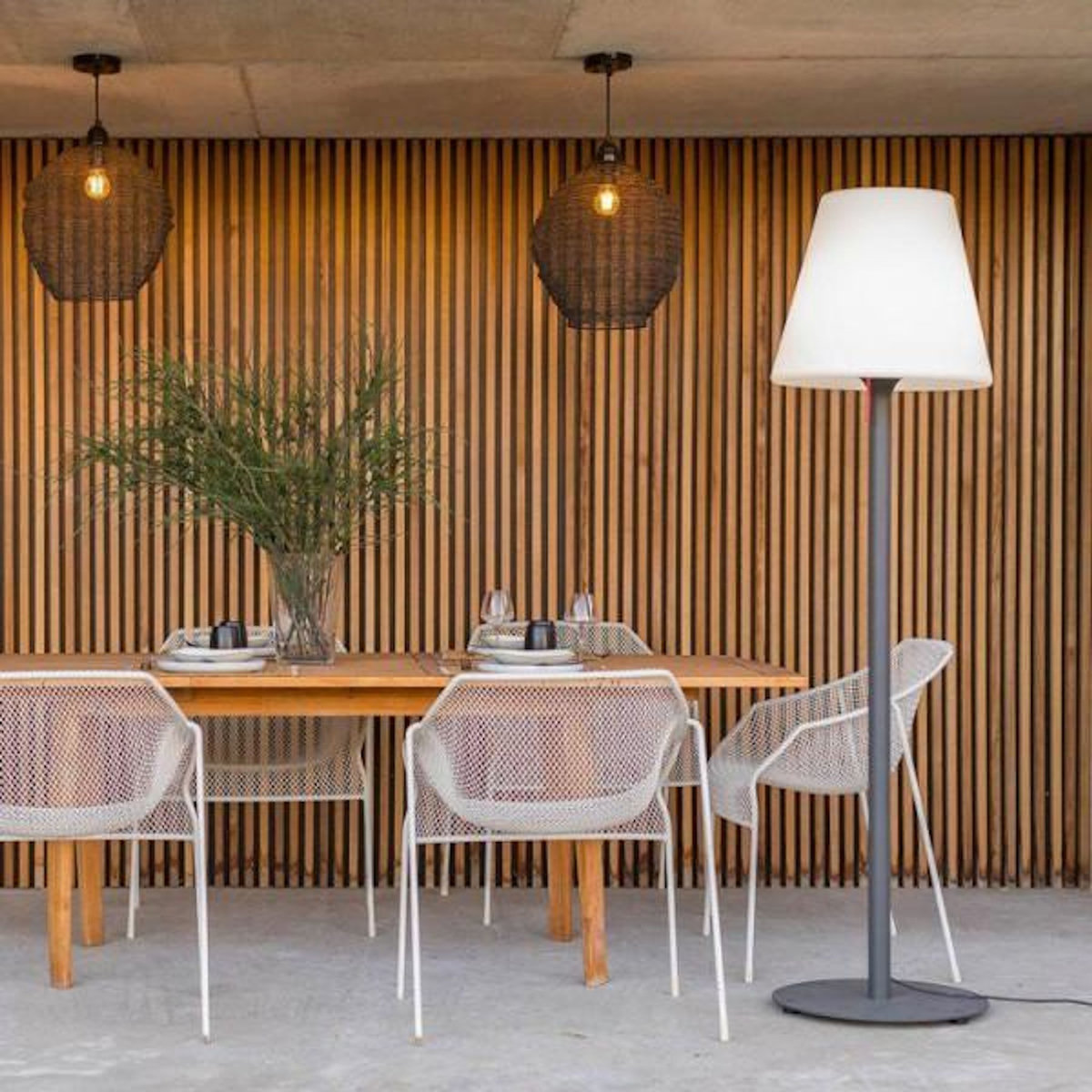 Lumisky Lampadaire extérieur - LUMISKY - STANDY W180 - Filaire - LED culot E27 - H180 cm - Pied métal