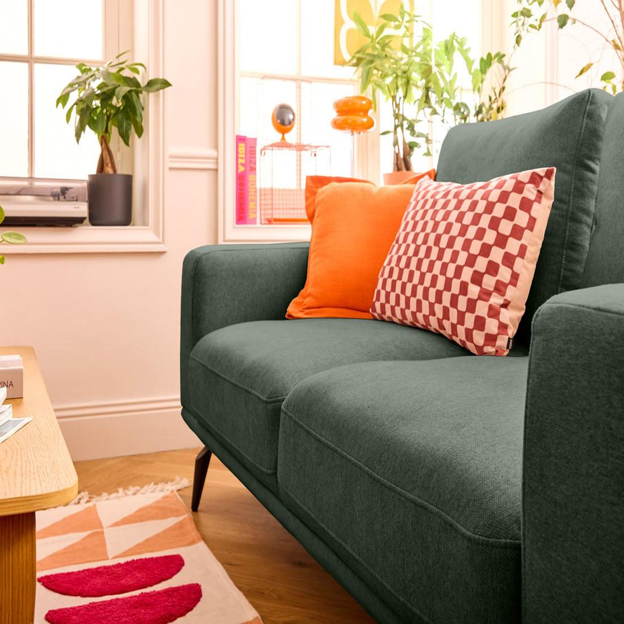 Voir la diapositive 3 : LISA DESIGN Vicence - canapé droit 2 places en tissu