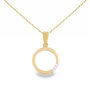 Voir la diapositive 1 : L'ATELIER D'AZUR Collier - Pendentif Or Jaune et Diamants - Motif Anneau - Chaine Dorée