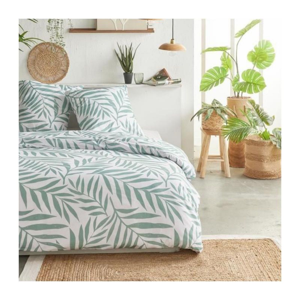 Today Parure de lit - TODAY Crazy - Imprimé Floral - 2 personnes - 220 x 240 cm - Blanc