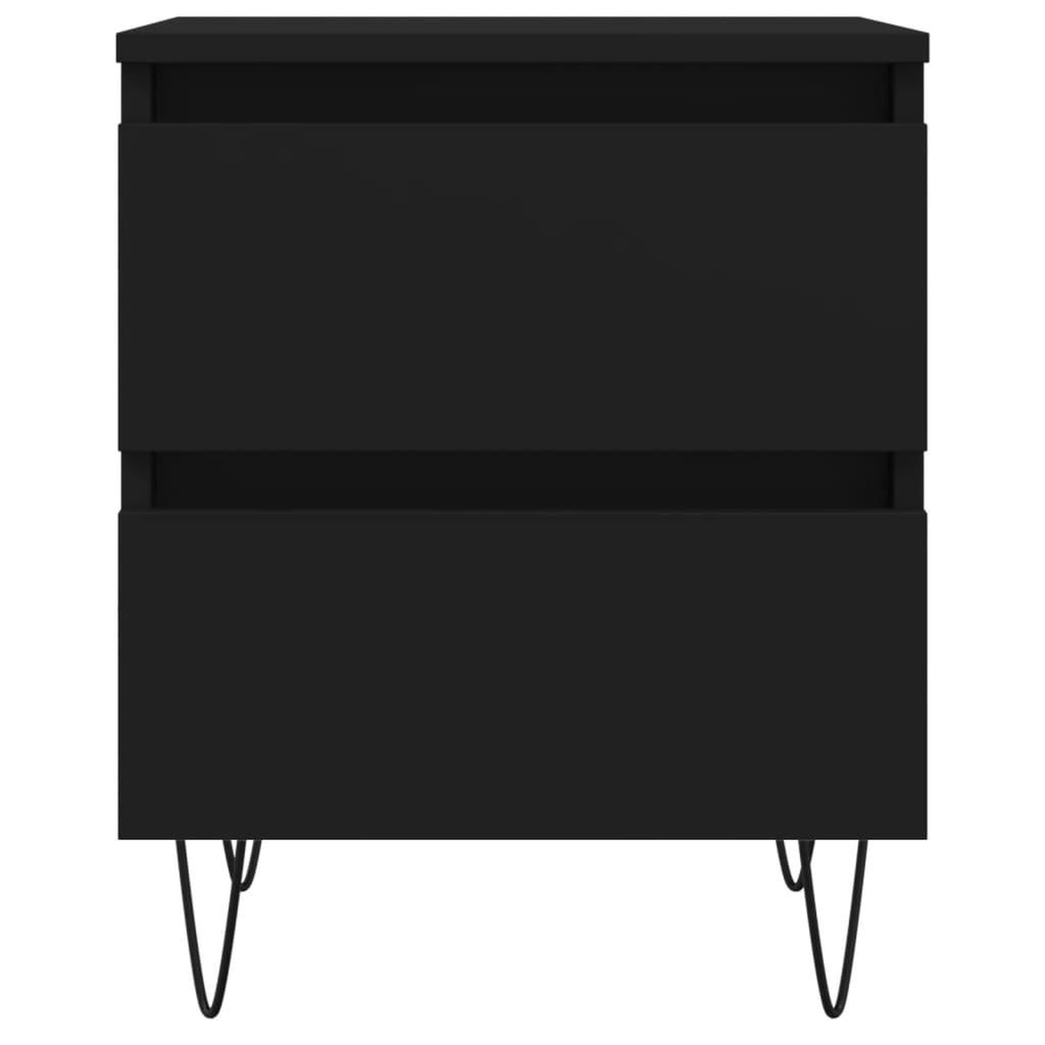 Voir la diapositive 5 : VIDAXL Table de chevet Noir 40x35x50 cm Bois d'ingenierie