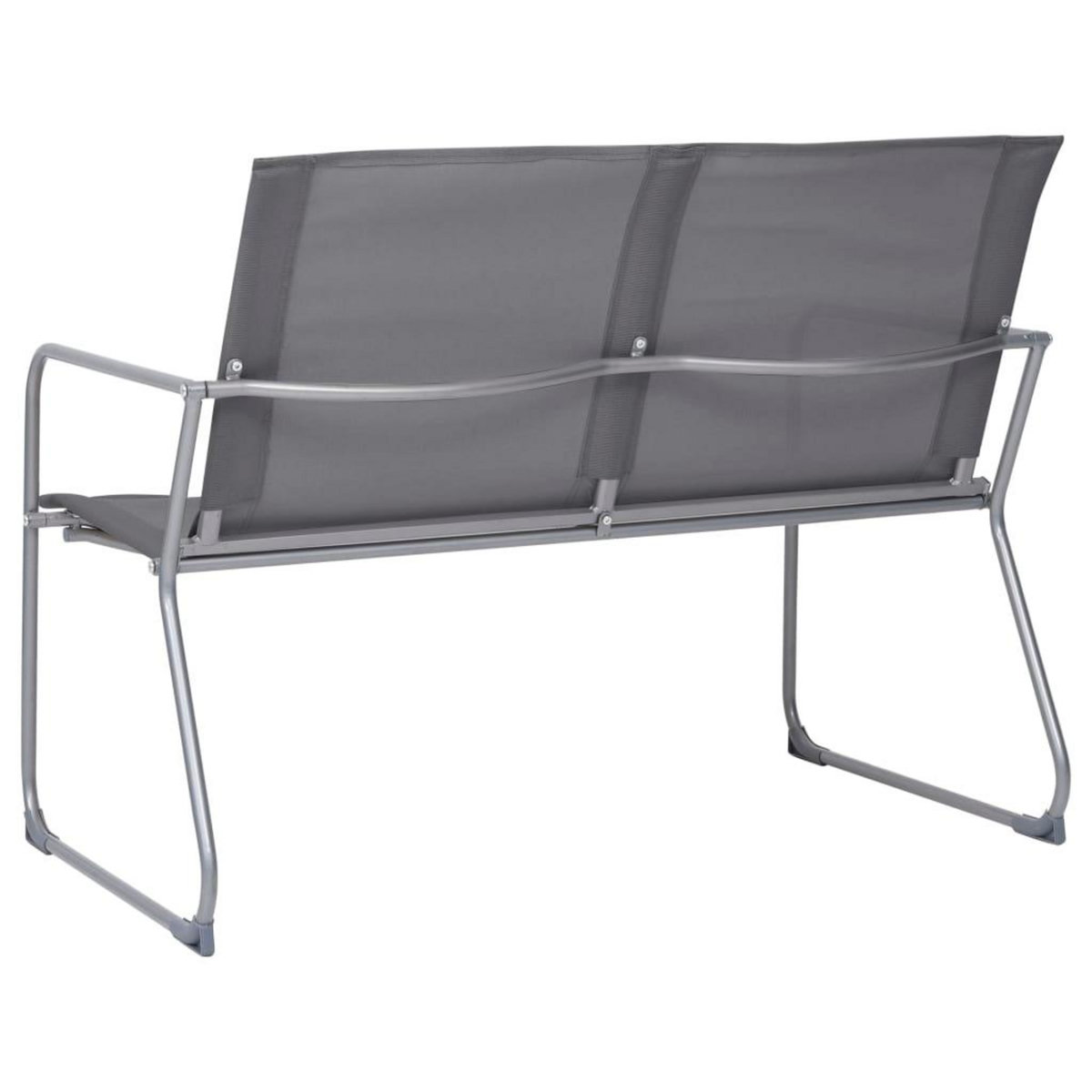 VIDAXL Salon de jardin 4 pcs Tissu et acier Gris